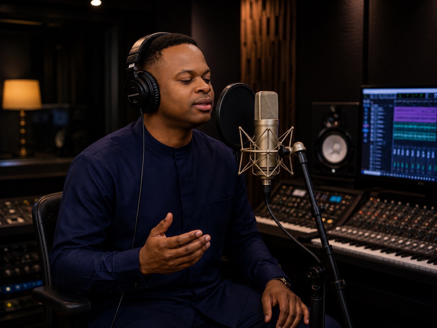 Sounds from His Temple recording in the studio